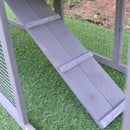 Coops & Hutches, Grey & White 58" Backyard Bunny Hutch - Seasonal Overstock