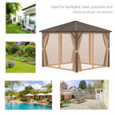 Junna 10' x 10' Steel Hard Top Patio Gazebo - Seasonal Overstock