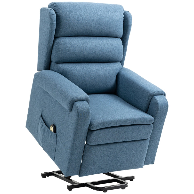 Tucker Blue Powered Lift Chair Recliner - Seasonal Overstock
