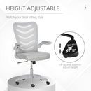 Office Chairs, Vinny Mesh Back Home Office Task Chair with Flip-Up Arm Rests Grey - Seasonal Overstock