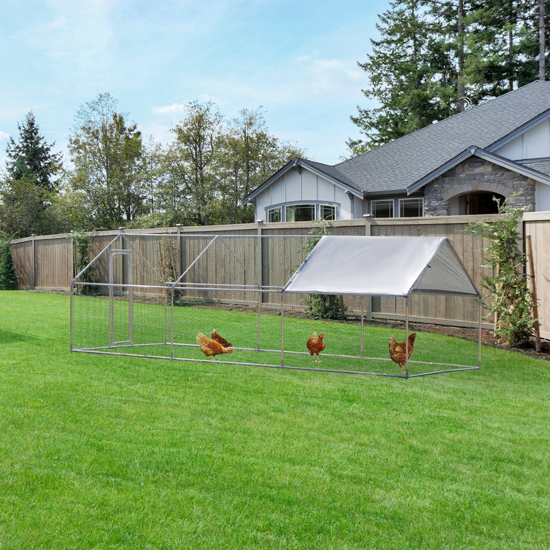20' x 10' Steel Frame Walk-In Chicken Coop Run - Seasonal Overstock