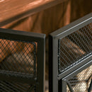 Fireplace Screens, 3-Panel Diamond Pattern Fireplace Screen with Doors - Seasonal Overstock