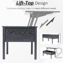 Coffee Tables, Micah 39" Lift-Top Coffee Table - Black - Seasonal Overstock
