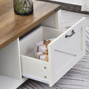 Elianna White Farmhouse Coffee Table - Seasonal Overstock