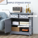 Galadriel 32" Grey 2-Door Side Bar Accent Cabinet - Seasonal Overstock