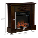 Fireplaces, Gideon 32" Electric Fireplace with 1400W Heater with Mantel - Seasonal Overstock