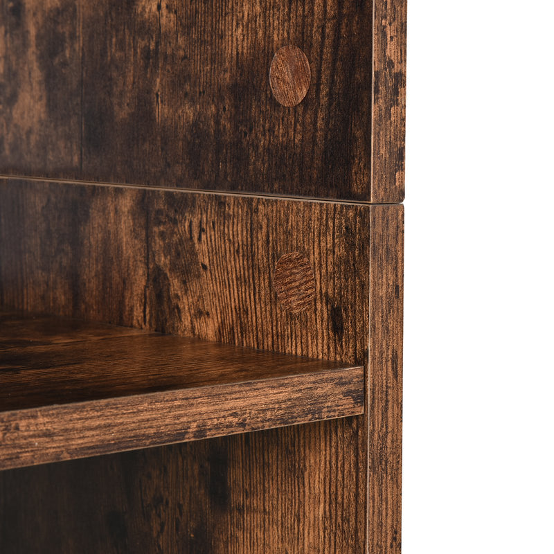 Greyson 5 Tier Rustic Brown Staircase Bookshelf - Seasonal Overstock