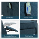 Recliner Chairs, Isaac Blue Vibration Massage Chair - Seasonal Overstock