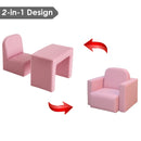 Kids 2 in 1 Table and Chair Set - Pink - Seasonal Overstock