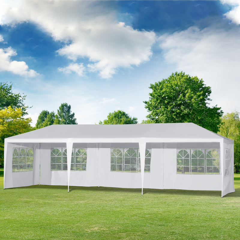 10' x 28' Portable Party Tent with 5 Removeable Wall Panels - Seasonal Overstock