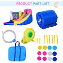 Bouncy Castles, 5 in 1 Unicorn Bouncy Castle with Slide 12.4' x 10.5' x 6.9' - Seasonal Overstock