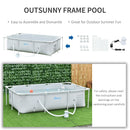 Pools, 8.3' x 5' Above Ground Swimming Pool with Pump & Filter 26" Deep - Grey - Seasonal Overstock
