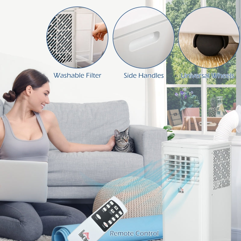 8,000 BTU 3-in-1 Portable Air Conditioner Dehumidifier with Remote and Window Kit - Cools up to 344SqFt - Seasonal Overstock