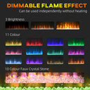 Bowie 1500W Freestanding Modern Electric Fireplace with Mantle Shelf - White - Seasonal Overstock