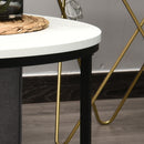 Cade Simple White Round Coffee Table - Seasonal Overstock