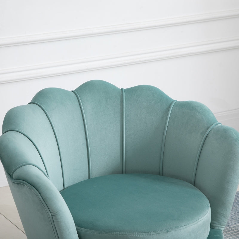 Lita Velvety Accent Tub Chair - Green - Seasonal Overstock