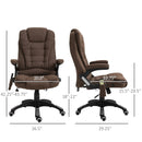 Maverick Luxury Executive Chair with Vibration Massage and Reclining - Brown Fabric - Seasonal Overstock