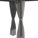 Palm Break 10' x 10' Aluminum Frame Gazebo with Polycarbonate Panel Roof