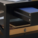 Coffee Tables, Penn Farmhouse Style Coffee Table with Drawers - Black - Seasonal Overstock