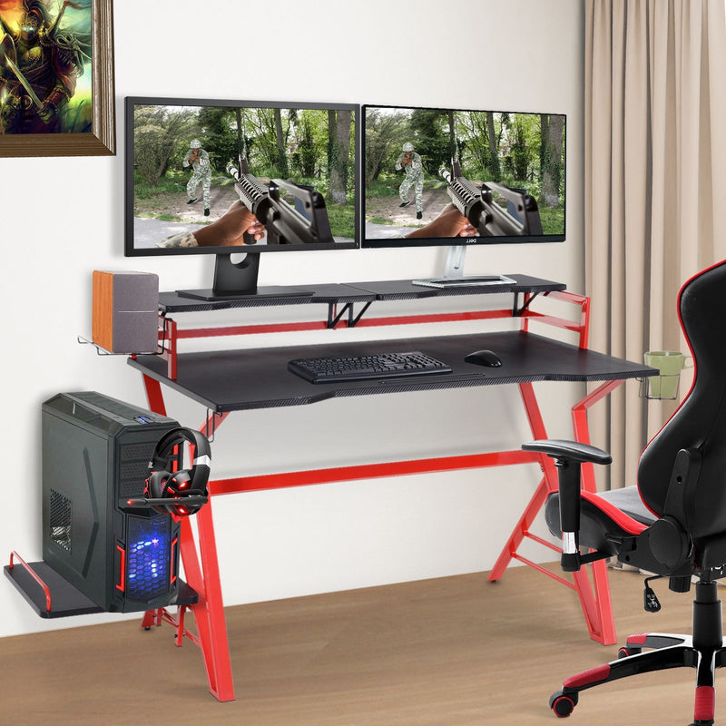 Xzander Dual Monitor Gaming Desk - Seasonal Overstock