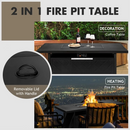 Hagan 57" 50,000BTU Rectangular Propane Outdoor Fire Table - Seasonal Overstock