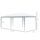 Canopy Tents, 9' x 19' Canopy Party Tent With 4 Side Walls - Seasonal Overstock