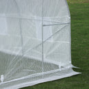 Greenhouses, 20 x 10 x 7ft Soft Cover Walk-In Greenhouse White - Seasonal Overstock