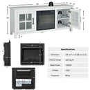 Fireplaces, Elio White 1400W Electric Fireplace TV Stand for TVs up to 65" - Seasonal Overstock