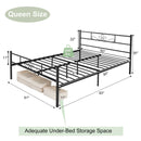Farrah Queen Size Metal Platform Bed Frame with Headboard and Footboard - Seasonal Overstock