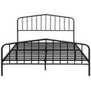 Hugo Black Queen Size Vintage Metal Spindle Platform Bed - Seasonal Overstock