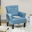 Chairs, Jinny Button Tufted Modern Accent Chair - Blue - Seasonal Overstock