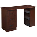Joli Computer Writing Desk with 3 Shelves & 3 Drawers - Brown - Seasonal Overstock