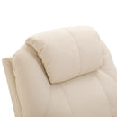 Reclining Chairs, Maxx Reclining Swivel Vibration Massage Chair - Cream - Seasonal Overstock