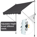 6.5ft Wide Retractable RV / Patio Awning - Grey - Seasonal Overstock