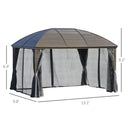 Sharan 10' x 13' Hard Top Patio Gazebo - Seasonal Overstock