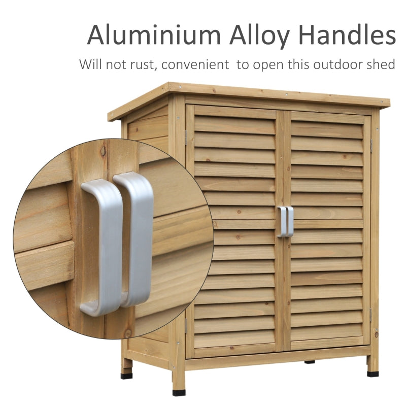 Wood Outdoor Garden Storage Cabinet 34" x 18" x 38" - Seasonal Overstock