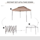 Gazebos, Zella 11' x 11' Khaki Pop-Up Gazebo with Mesh Walls and Carry Bag - Seasonal Overstock