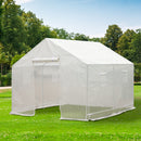 Greenhouse, 10' x 9.5' x 8' Soft Cover Greenhouse - White - Seasonal Overstock