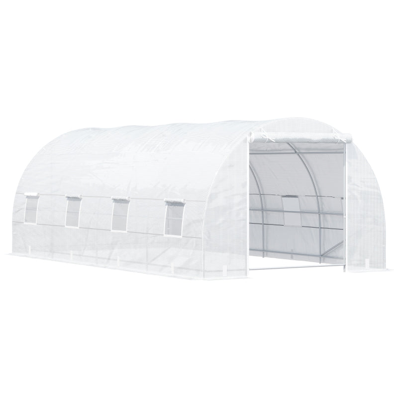 20' x 10' x 7' Soft Cover Dome Top Greenhouse - White - Seasonal Overstock