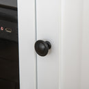 Desks, Bailey White and Natural L-Shaped Desk with Door Cabinet - Seasonal Overstock