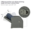 Balsam Cove 6pc Outdoor Wicker Sofa Chairs Table and Stool Patio Set - Dark Blue - Seasonal Overstock