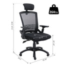 Office Chairs, Bence High Back Ergonomic Task Chair with Mesh Back - Black - Seasonal Overstock