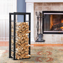 Black Vertical Log Holding Firewood Rack - Seasonal Overstock