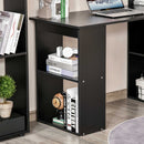 Caroline Computer Desk Bookshelf Combo - Black - Seasonal Overstock