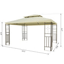 Gazebos, Lily 10' x 13' Cream White Gazebo Canopy & Frame - Seasonal Overstock