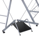 Logan L-Shaped Black and Silver Corner Desk with Sliding Keyboard Tray - Seasonal Overstock