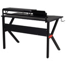 Rocky 47" Wide 2-Level Gaming Desk with Tablet Stand and Cup Holder - Seasonal Overstock