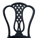 Roderick 3pc Cast Aluminum Outdoor Black Bistro Set - Seasonal Overstock