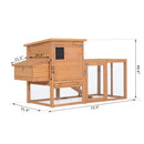 Coops & Hutches, Blessington Heights 74" x 32" Chicken Coop & Pen - Seasonal Overstock