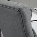 Benz Double Padded Office Chair with Footrest - Light Grey - Seasonal Overstock